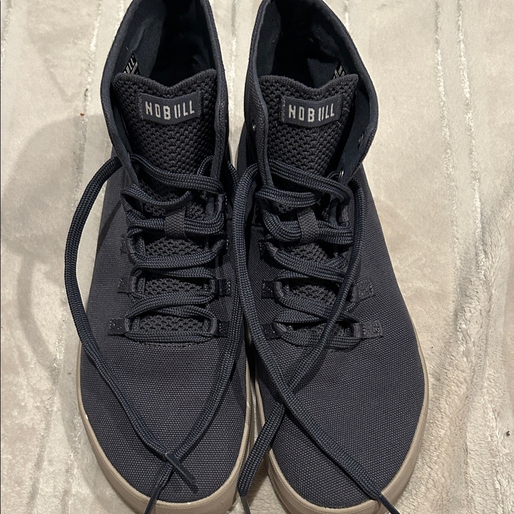 NOBULL Men's Charcoal  (Denim Blue) High-Top Sneakers